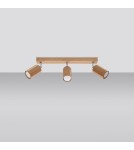 Lampy sufitowe - Sollux Plafon ZEKE 3 dąb SL.1030 - product 2
