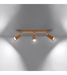 Lampy sufitowe - Sollux Plafon ZEKE 3 dąb SL.1030 - product 3