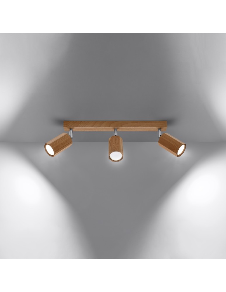 Sollux Plafon ZEKE 3 dąb SL.1030