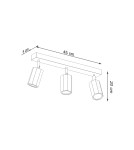 Lampy sufitowe - Sollux Plafon ZEKE 3 dąb SL.1030 - product 4