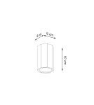 Lampy sufitowe - Sollux Plafon ZEKE 10 dąb SL.1033 - product 4
