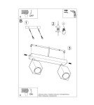 Sollux Plafon KEKE 2 dąb SL.1036 Sollux Plafon KEKE 2 dąb SL.1036