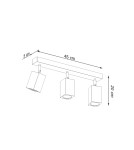 Sollux Plafon KEKE 3 dąb SL.1037 Sollux Plafon KEKE 3 dąb SL.1037