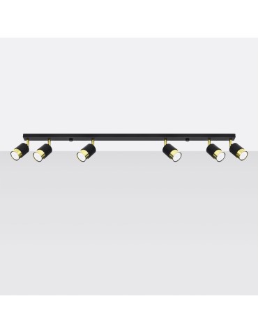 Sollux Plafon NERO 6 czarny/złoty SL.1073 - product 2