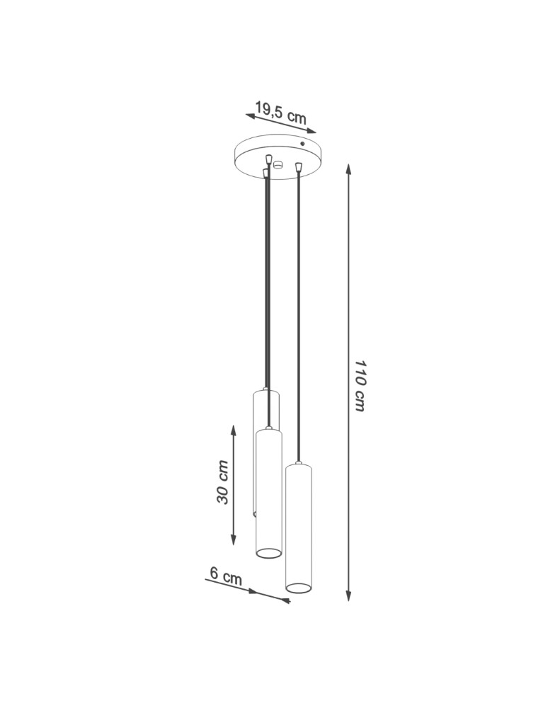 Sollux Lampa wisząca LAGOS 3P biały SL.1078 Sollux Lampa wisząca LAGOS 3P biały SL.1078