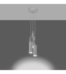 Lampy wiszące - Sollux Lampa wisząca BORGIO 3P biały SL.1080 - product 3