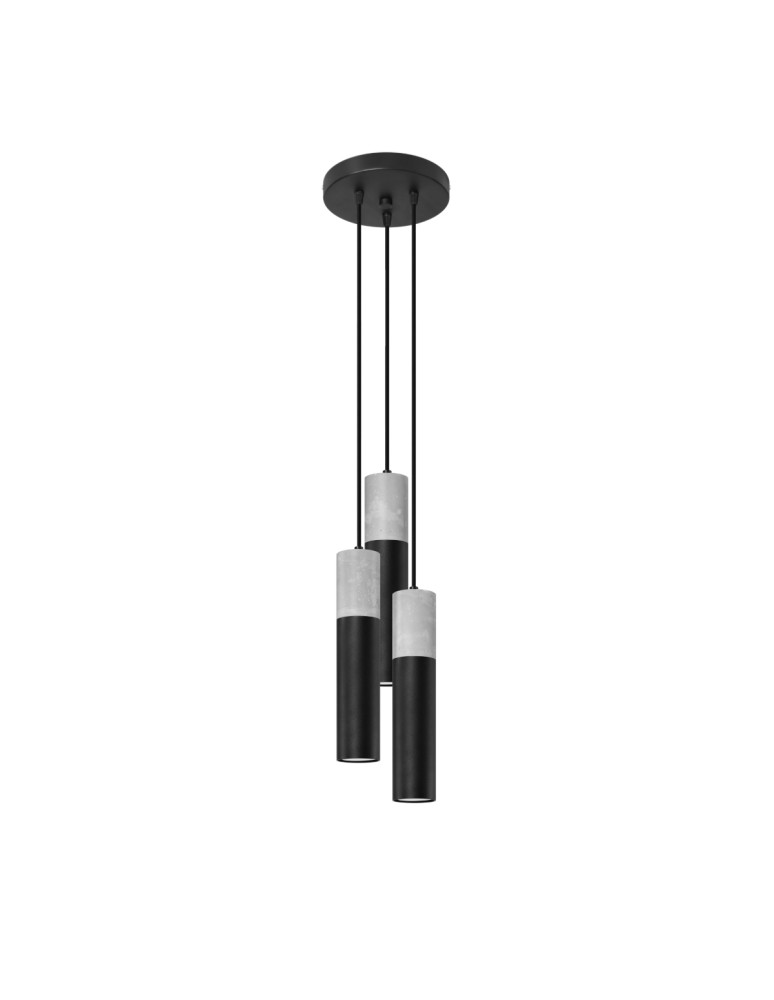Sollux Lampa wisząca BORGIO 3P czarny SL.1081 Sollux Lampa wisząca BORGIO 3P czarny SL.1081