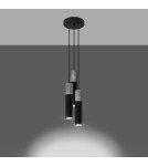 Sollux Lampa wisząca BORGIO 3P czarny SL.1081 Sollux Lampa wisząca BORGIO 3P czarny SL.1081