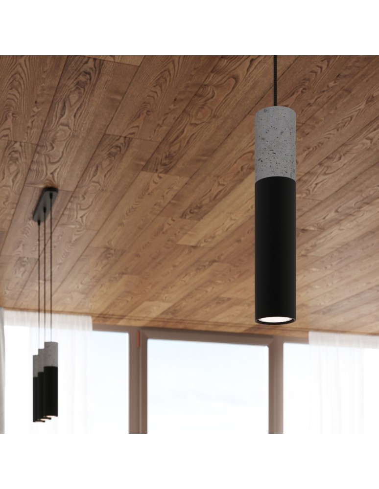 Sollux Lampa wisząca BORGIO 3P czarny SL.1081 Sollux Lampa wisząca BORGIO 3P czarny SL.1081