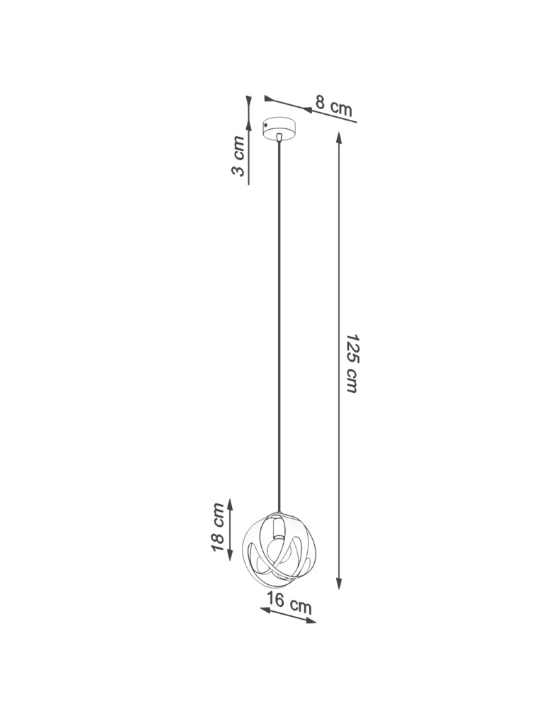 Sollux Lampa wisząca TULOS 1 biała SL.1083 Sollux Lampa wisząca TULOS 1 biała SL.1083