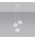 Lampy wiszące - Sollux Lampa wisząca TULOS 3P biała SL.1084 - product 2
