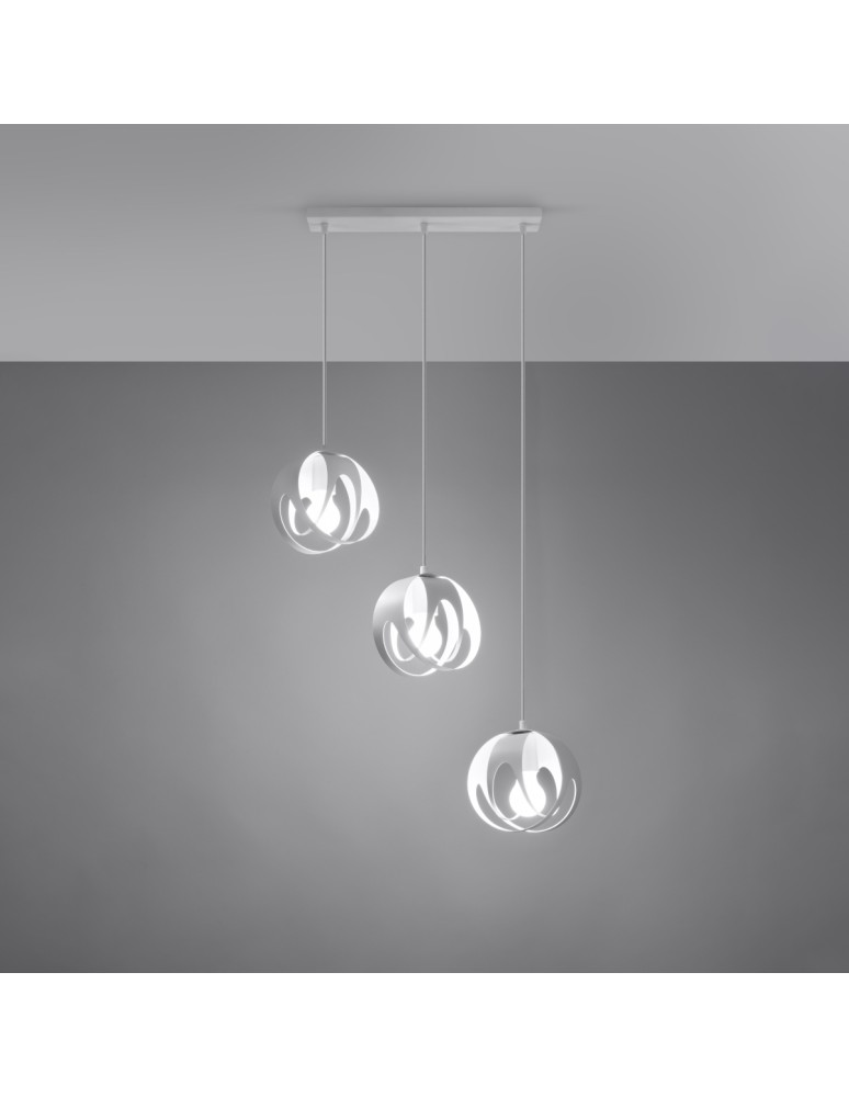 Sollux Lampa wisząca TULOS 3L biała SL.1085 Sollux Lampa wisząca TULOS 3L biała SL.1085