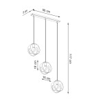 Sollux Lampa wisząca TULOS 3L biała SL.1085 Sollux Lampa wisząca TULOS 3L biała SL.1085