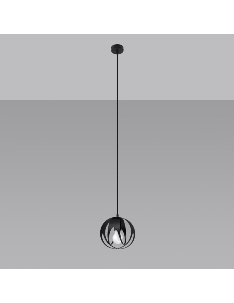 Sollux Lampa wisząca TULOS 1 czarna SL.1087 Sollux Lampa wisząca TULOS 1 czarna SL.1087