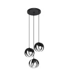 Sollux Lampa wisząca TULOS 3P czarna SL.1088 Sollux Lampa wisząca TULOS 3P czarna SL.1088