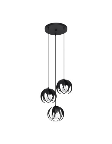 Sollux Lampa wisząca TULOS 3P czarna SL.1088