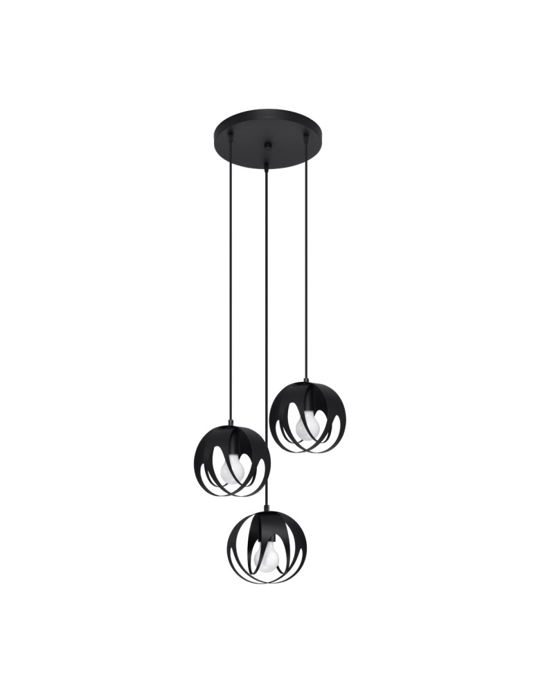 Sollux Lampa wisząca TULOS 3P czarna SL.1088 Sollux Lampa wisząca TULOS 3P czarna SL.1088