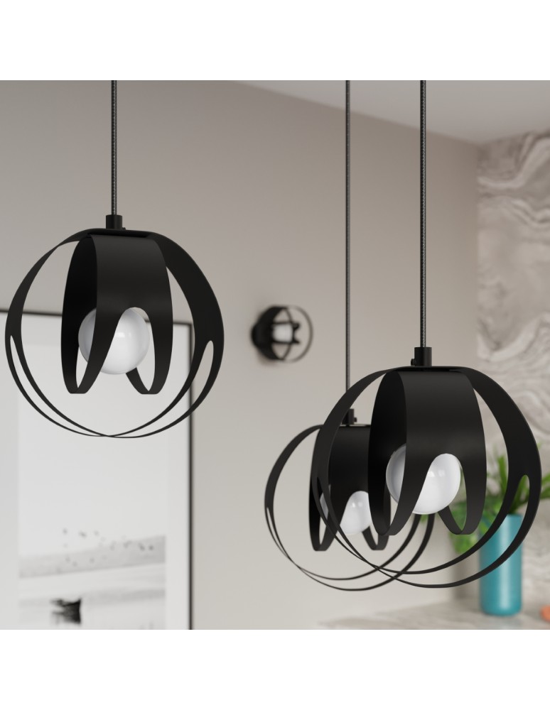 Sollux Lampa wisząca TULOS 3P czarna SL.1088 Sollux Lampa wisząca TULOS 3P czarna SL.1088