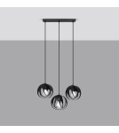 Sollux Lampa wisząca TULOS 3L czarna SL.1089 Sollux Lampa wisząca TULOS 3L czarna SL.1089