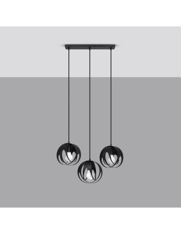 Sollux Lampa wisząca TULOS 3L czarna SL.1089 - produkt 2