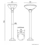 Lampy ogrodowe stojące - SU-MA TEO 2 119 cm Stojąca - produkt 4