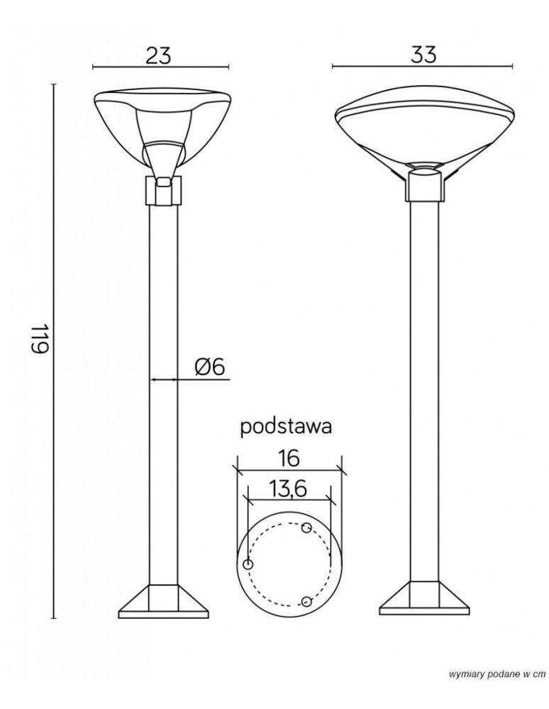 SU-MA TEO 2 119 cm Stojąca