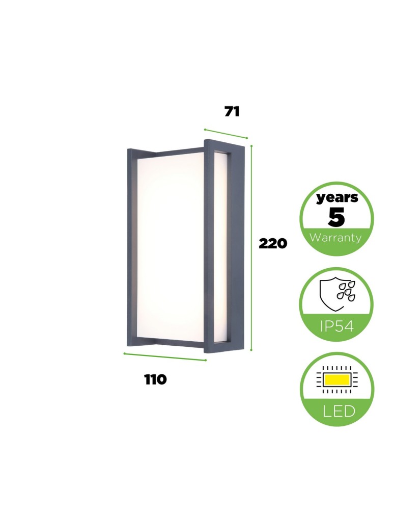 Lutec QUBO Ścienna LED Antracyt 5193001118