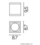 Lampy zewnętrzne sufitowe - SU-MA ADELA MIDI 1xGU10 Plafon IP54 M1458 DG - product 2