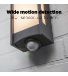 Lampy zewnętrzne z czujnikiem ruchu - Lutec QUBO - CZUJNIK RUCHU Ścienna LED Antracyt 5193002118 - produkt 10