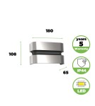 Kinkiety zewnętrzne - Lutec MAYA Ścienna LED Stalowy 5198302001 - produkt 7