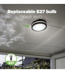 Kinkiety zewnętrzne - Lutec TITAN Sufitowa 1xE27 Antracyt 6336201118 - produkt 6
