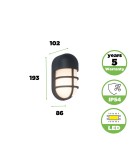 Kinkiety zewnętrzne - Lutec BULLO Sufitowa LED szary 6383001118 - produkt 7