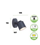 Kinkiety zewnętrzne - Lutec EXPLORER Ścienna LED Antracyt 6609202118 - produkt 7