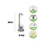 Lampy solarne - Lutec DRAGONFLY Zewnętrzna LED Srebrnoszary 6904101337 - produkt 9