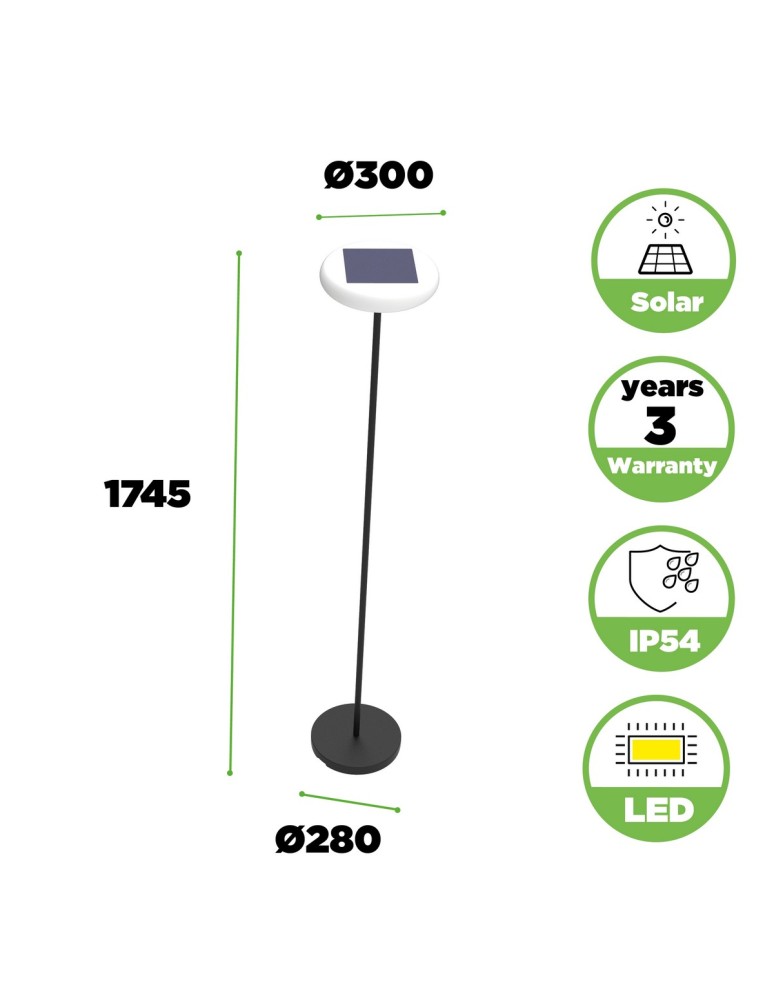 Lutec Zewnętrzna Przenośna Solarna POPS SOLAR 6910901012 Lutec Zewnętrzna Przenośna Solarna POPS SOLAR 6910901012