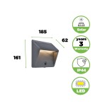 Lutec Zewnętrzna Solarna Ścienna LINKO SOLAR 6912301335 Lutec Zewnętrzna Solarna Ścienna LINKO SOLAR 6912301335