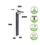 Lutec Zewnętrzna Solarna RUNDA SOLAR 6915802118 Lutec Zewnętrzna Solarna RUNDA SOLAR 6915802118