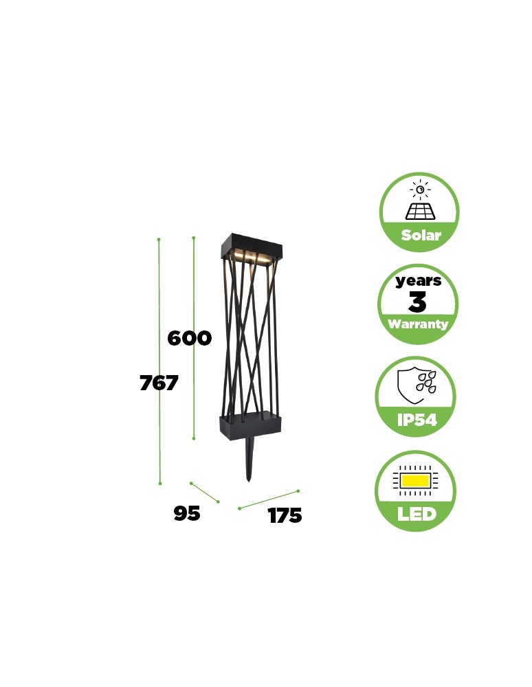 Lutec Zewnętrzna Solarna SPIDO SOLAR 6915901012 Lutec Zewnętrzna Solarna SPIDO SOLAR 6915901012