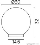 Kule ogrodowe - SU-MA Alekule E27 1x100W IP44 G300ZOP - product 5