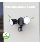 Lampy zewnętrzne z czujnikiem ruchu - Lutec SHRIMP - CZUJNIK RUCHU Ścienna LED Czarny 7622104330 - product 8