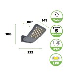 Kinkiety zewnętrzne - Lutec Zewnętrzna Ścienna ATLANTIS 7801601118 - product 6