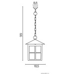 Lampy zewnętrzne wiszące - SU-MA Wenecja  K 1018/1/KW Wisząca - product 6