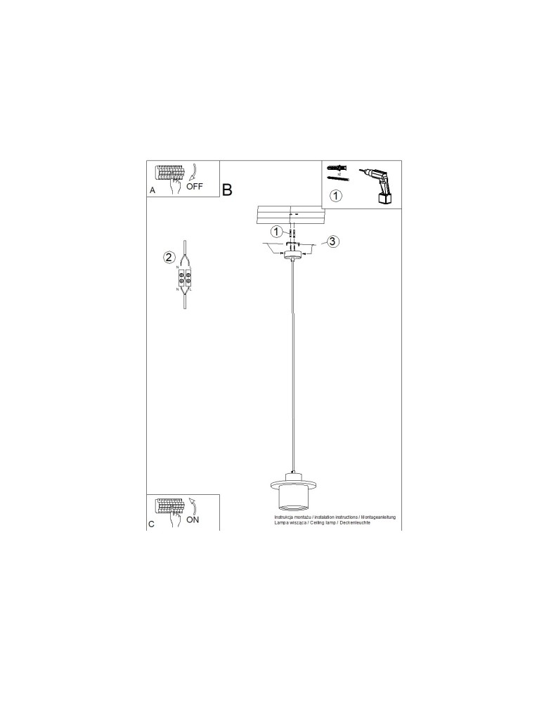 Sollux Lampa wisząca MAB beton SL.1363 Sollux Lampa wisząca MAB beton SL.1363