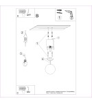 Lampy sufitowe kule - Sollux Plafon SOLIS naturalne drewno SL.1407 - product 10