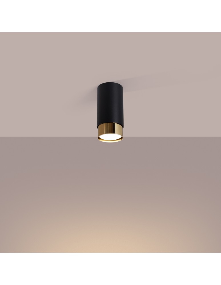 Sollux Plafon NERO 12,5 czarny/złoty SL.1410