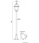 Lampy ogrodowe stojące - SU-MA Witraż K 5002/1 N ze szkłem witrażowym Stojąca - produkt 11