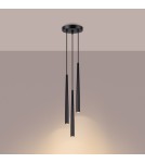 Sollux Lampa wisząca BLISS 3P czarna SL.1463 Sollux Lampa wisząca BLISS 3P czarna SL.1463