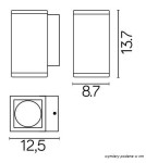 Kinkiety zewnętrzne - SU-MA ADELA MIDI 1xGU10 Kinkiet IP54 M1459 DG - product 2