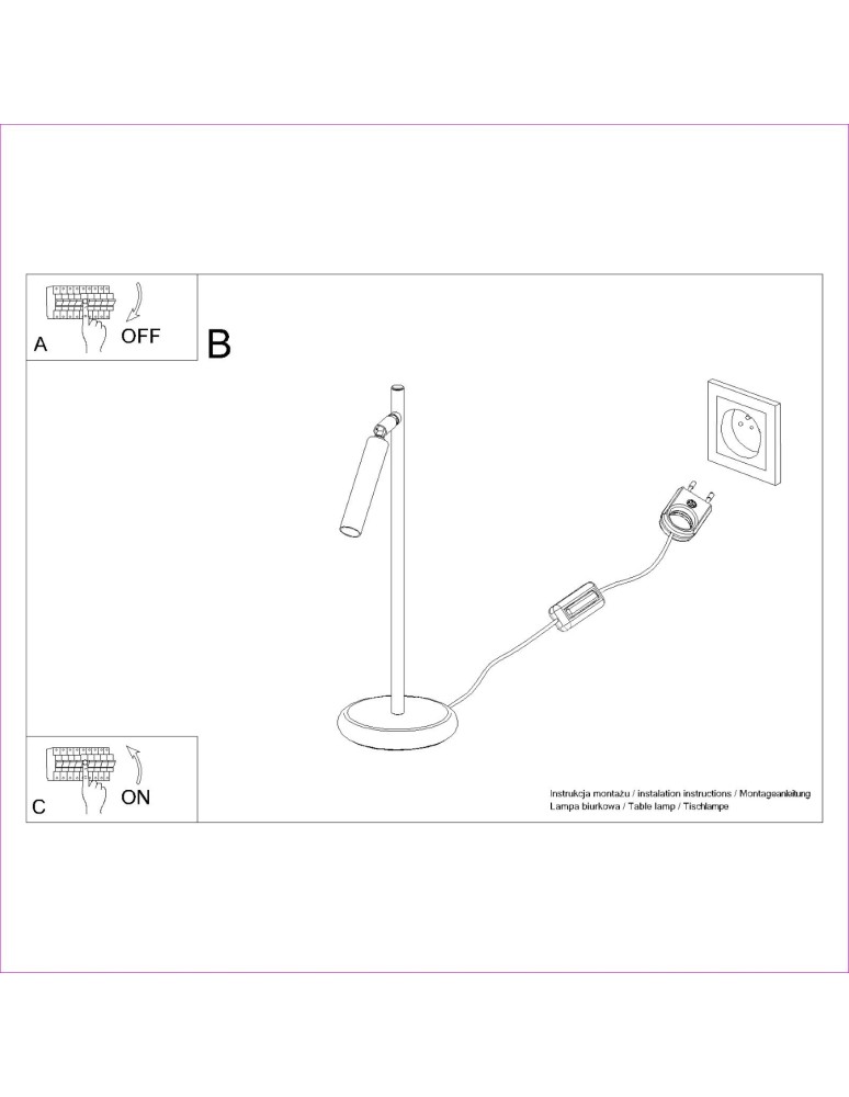 Sollux Lampa biurkowa PASTELO biała SL.1468 Sollux Lampa biurkowa PASTELO biała SL.1468