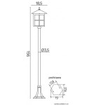 Lampy ogrodowe stojące - SU-MA Wenecja 156 cm K 5002/1 KW Stojąca - product 6